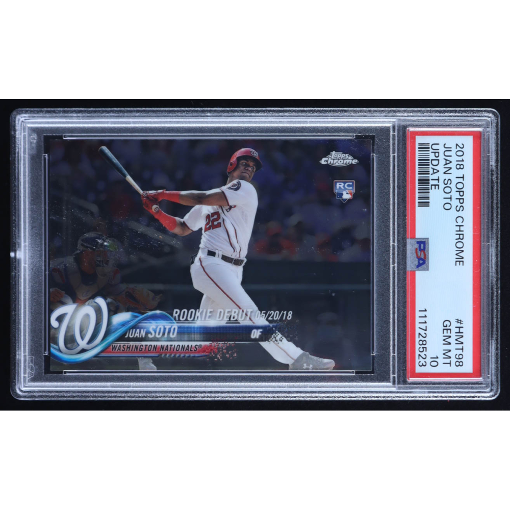 Juan Soto 2018 Topps Chrome Update #HMT98 RD RC (PSA 10) at PristineAuction.com