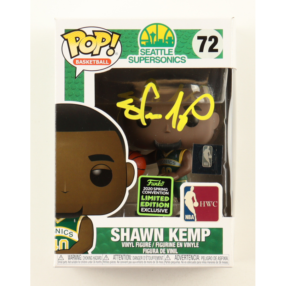 Shawn Kemp Signed SuperSonics #72 Funko Pop! Vinyl Figure (Beckett) at PristineAuction.com