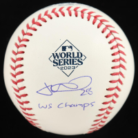 Jonah Heim Signed 2023 World Series Baseball Inscribed "WS Champs" (Beckett) at PristineAuction.com