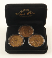 Wayne Gretzky, Michael Jordan & John Elway LE The Highland Mint "The Last Stars Of The Millennium" Matched Number Solid Bronze (3) Medallion Set at PristineAuction.com