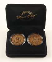 Randy Moss Vikings LE The Highland Mint "1999 NFL Season" Matched Number Solid Bronze (2) Medallion Set at PristineAuction.com