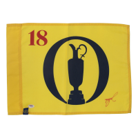 Jon Rahm Signed "The Open" 153rd British Open Golf Pin Flag (PSA) at PristineAuction.com