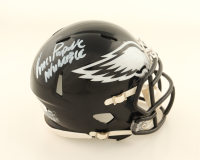 Vince Papale Signed Eagles Black Alternate Speed Mini Helmet Inscribed "Invincible" (JSA) at PristineAuction.com