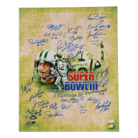 Super Bowl III 16x20 Photo Signed By (24) with Joe Namath & Emerson Boozer (JSA) at PristineAuction.com