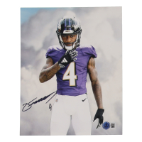 Zay Flowers Signed Ravens 8x10 Photo (Beckett) at PristineAuction.com