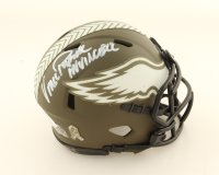 Vince Papale Signed Eagles Salute to Service Alternate Speed Mini Helmet Inscribed "Invincible" (JSA) at PristineAuction.com