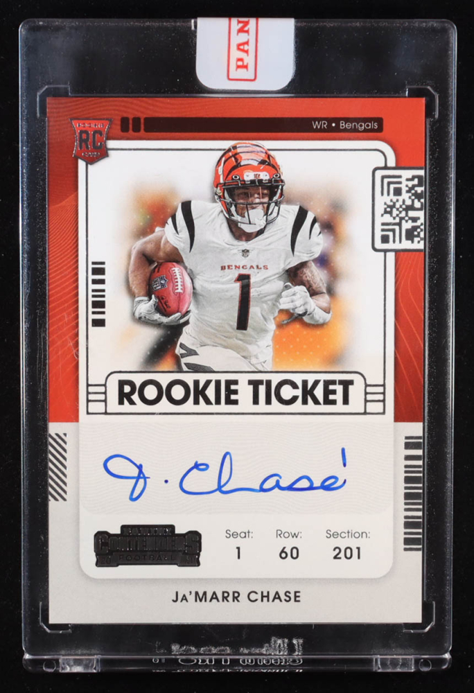 Ja'Marr Chase 2021 Panini Contenders #105A Autograph RC SP EXCH