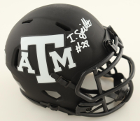 Isaiah Spiller Signed Texas A&M Aggies Matte Black Speed Mini Helmet (Beckett) at PristineAuction.com