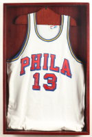 Wilt Chamberlain Signed LE 76ers Custom Framed Mitchell & Ness Authentic Jersey Display #9/100 (UDA) at PristineAuction.com
