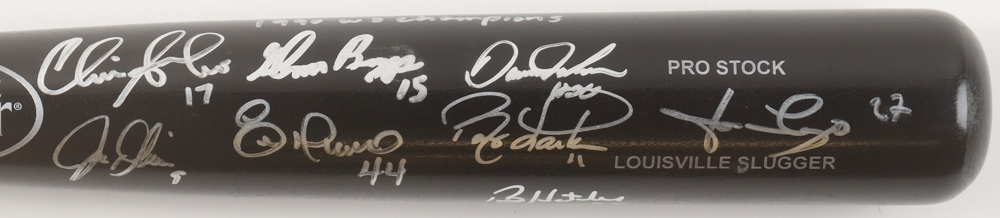 Reds Louisville Slugger Baseball Bat Signed By (8) With Barry Larkin, Eric Davis, Jose Rijo, Chris Sabo Inscribed "1990 WS Champions" (Beckett) at PristineAuction.com Reds Louisville Slugger Baseball Bat Signed By (8) With Barry Larkin, Eric Davis, Jose Rijo, Chris Sabo Inscribed "1990 WS Champions" (Beckett) at PristineAuction.com