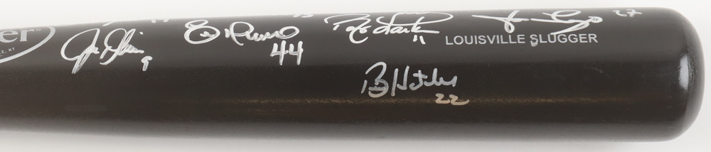 Reds Louisville Slugger Baseball Bat Signed By (8) With Barry Larkin, Eric Davis, Jose Rijo, Chris Sabo Inscribed "1990 WS Champions" (Beckett) at PristineAuction.com Reds Louisville Slugger Baseball Bat Signed By (8) With Barry Larkin, Eric Davis, Jose Rijo, Chris Sabo Inscribed "1990 WS Champions" (Beckett) at PristineAuction.com