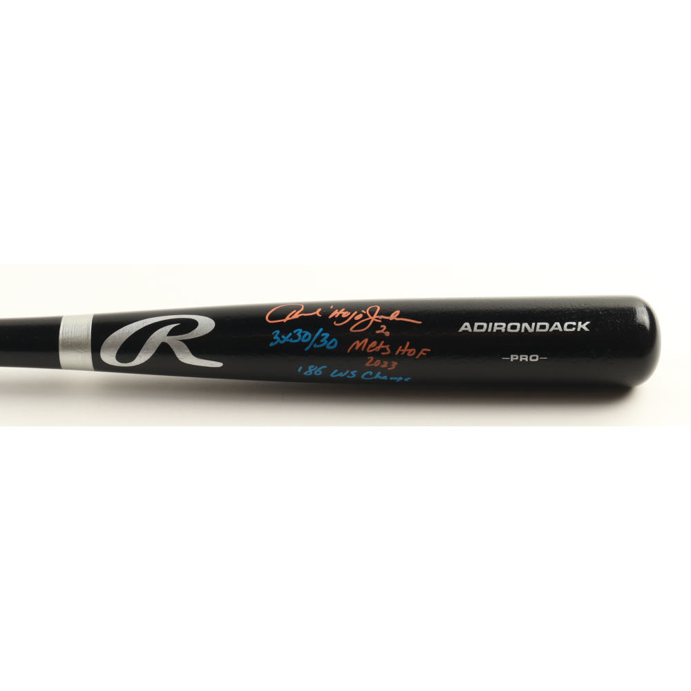 Howard Johnson Signed Adirondack Pro Baseball Bat Inscribed "Mets HOF 2023, '86 WS Champ, 3x 30/30" (AWM) at PristineAuction.com