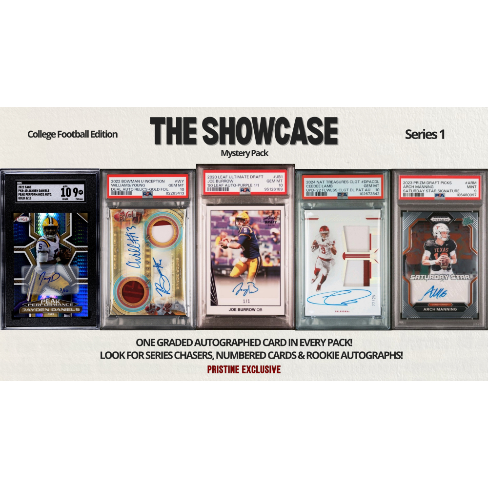 “The Showcase” Mystery Box / Pack – College Football Edition – Series 1 at PristineAuction.com
