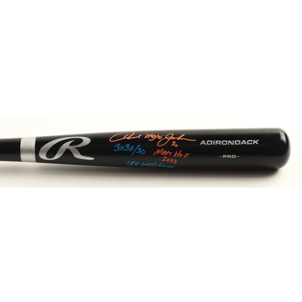 Howard Johnson Signed Adirondack Pro Baseball Bat Inscribed "Mets HOF 2023, '86 WS Champ, 3x 30/30" (AWM) at PristineAuction.com