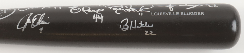 Reds Louisville Slugger Baseball Bat Signed By (8) With Barry Larkin, Eric Davis, Jose Rijo, Chris Sabo Inscribed "1990 WS Champions" (Beckett) at PristineAuction.com Reds Louisville Slugger Baseball Bat Signed By (8) With Barry Larkin, Eric Davis, Jose Rijo, Chris Sabo Inscribed "1990 WS Champions" (Beckett) at PristineAuction.com