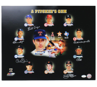 "A Pitchers Gem" 16x20 Photo Signed By (6) with Jim Palmer, Bill Singer, Ramon Martinez (JSA) at PristineAuction.com