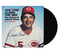 Johnny Bench Signed "One Stop Along the Way" Vinyl Record Album Cover (JSA) at PristineAuction.com