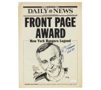 Eddie Giacomin Signed "Daily News" Magazine Inscribed "HOF 87" (JSA) at PristineAuction.com