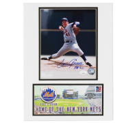 Tom Seaver Signed Mets Custom Matted Photo Inscribed "HOF 92" (JSA) at PristineAuction.com