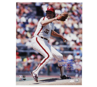Steve Carlton Signed Cardinals 16x20 Photo Inscribed "HOF 94", "Cy 73, 77, 80, 82", "329 W's" & "4436 K's" (JSA) at PristineAuction.com
