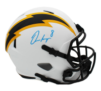 Omarion Hampton Signed Chargers Full-Size Lunar Eclipse Alternate Speed Helmet (Radtke) at PristineAuction.com