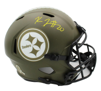 Kaleb Johnson Signed Steelers Full-Size Salute to Service Alternate Speed Helmet (Radtke) at PristineAuction.com