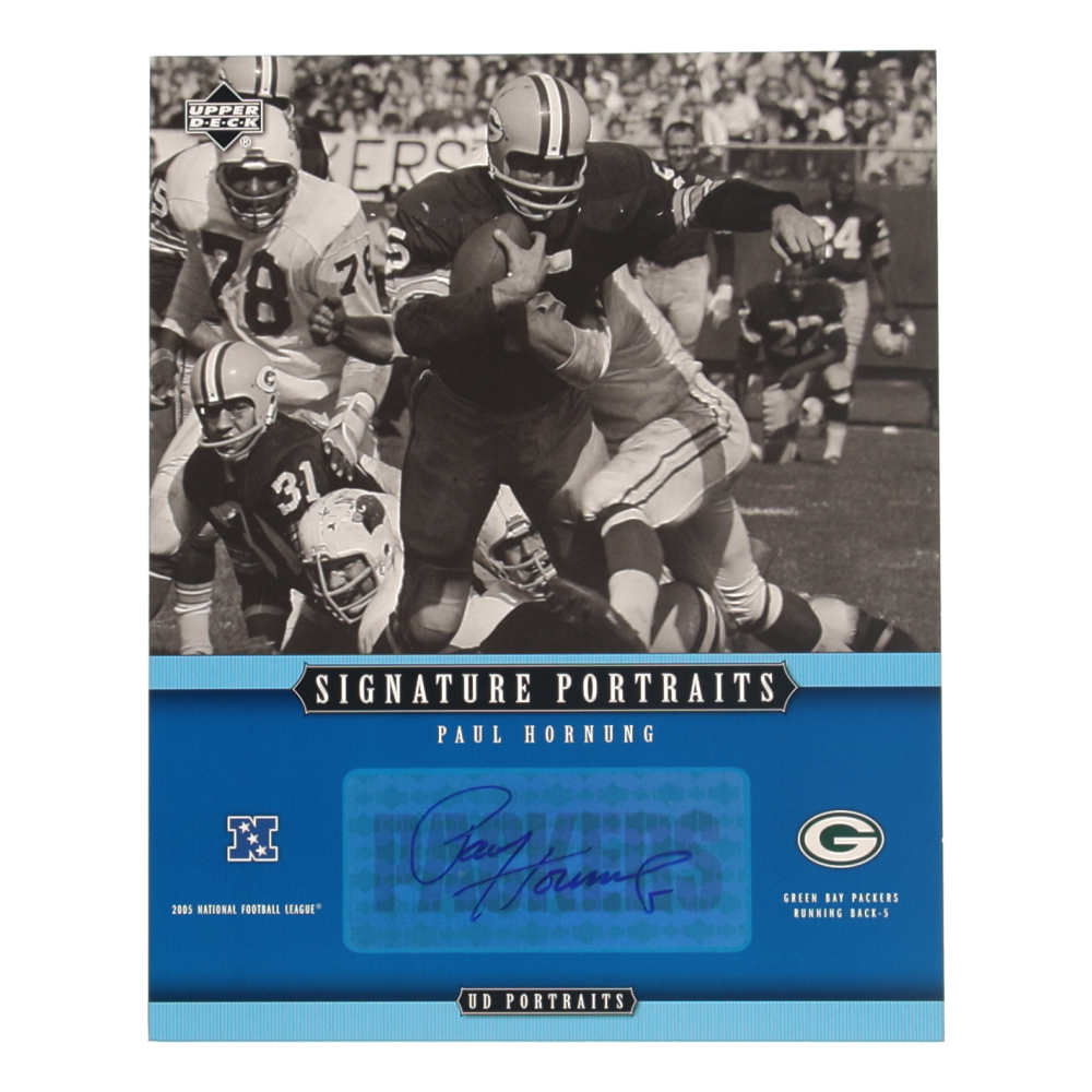 Paul Hornung 2005 UD Portraits Signature Portraits 8x10 #SP29 at PristineAuction.com