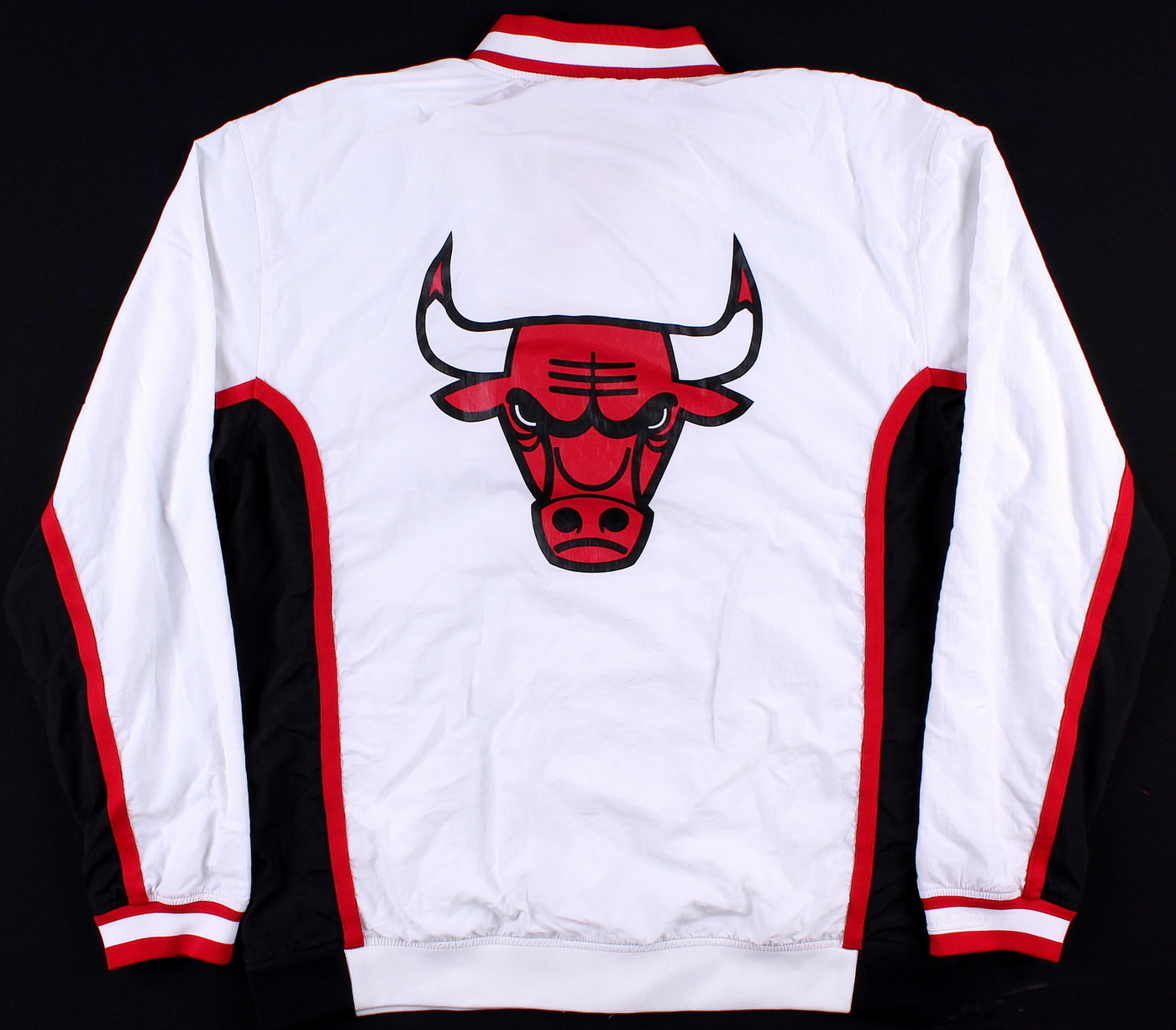 Michael Jordan Signed LE Authentic Mitchell & Ness Chicago Bulls Warm Up Jacket (UDA COA) at PristineAuction.com Michael Jordan Signed LE Authentic Mitchell & Ness Chicago Bulls Warm Up Jacket (UDA COA) at PristineAuction.com