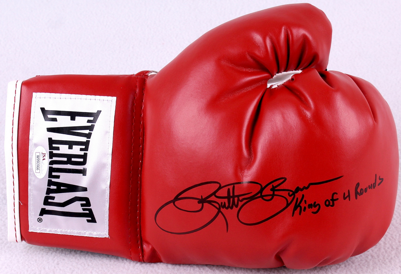 Eric Esch "Butterbean" Signed Everlast Boxing Glove Inscribed "King of 4 Rounds" (JSA COA) at PristineAuction.com Eric Esch "Butterbean" Signed Everlast Boxing Glove Inscribed "King of 4 Rounds" (JSA COA) at PristineAuction.com