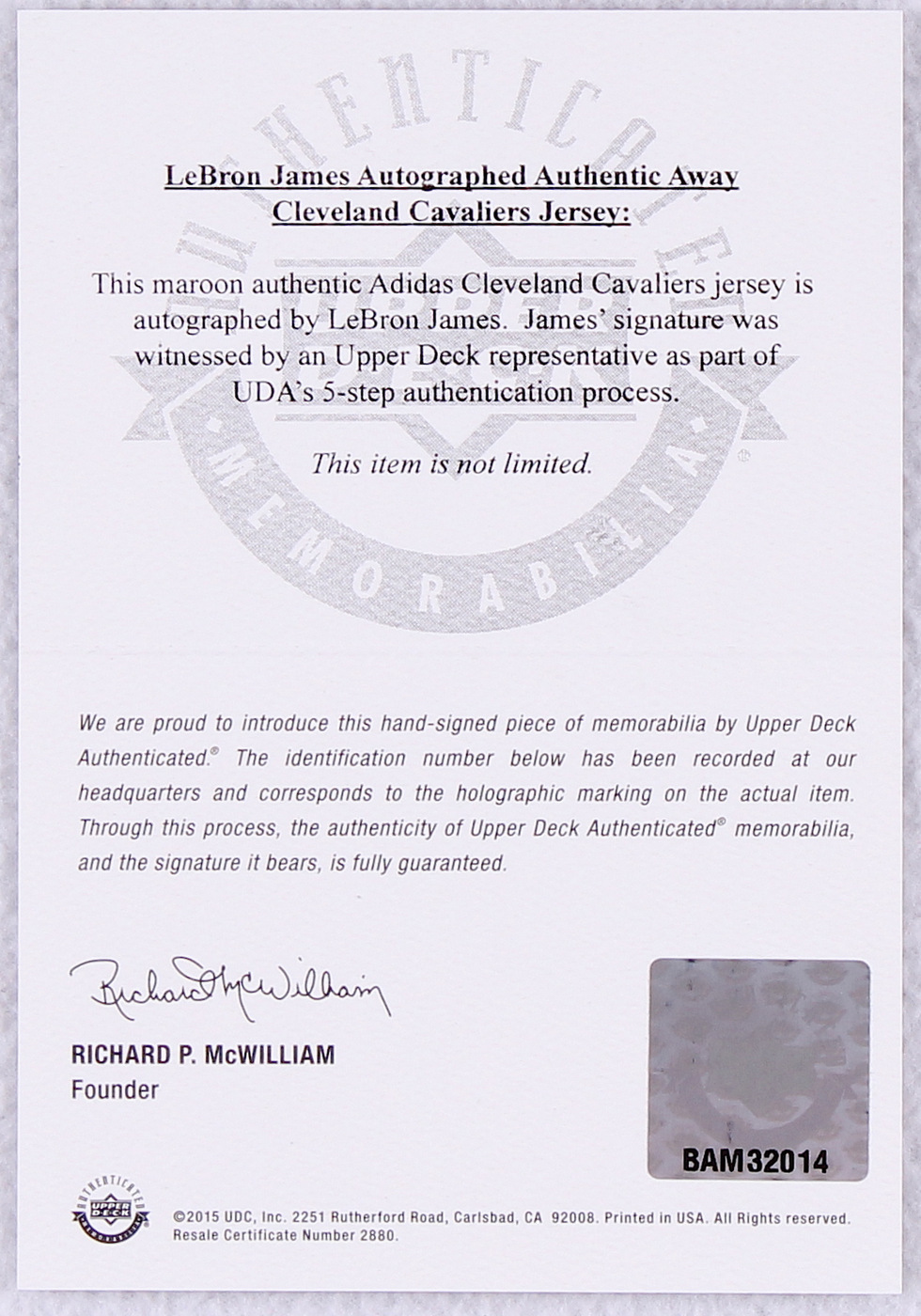 LeBron James Signed Cavaliers Authentic On-Court Jersey (UDA COA) at PristineAuction.com LeBron James Signed Cavaliers Authentic On-Court Jersey (UDA COA) at PristineAuction.com