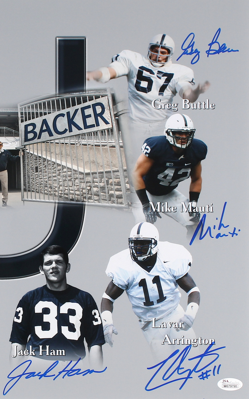 Jack Buttle Penn State Linebacker Legends 16x20 Photo Signed by (8) Jack Ham, Lavar ...