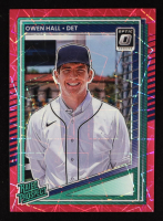 Owen Hall 2025 Donruss Optic Pink Velocity #130 RC #42/79 at PristineAuction.com