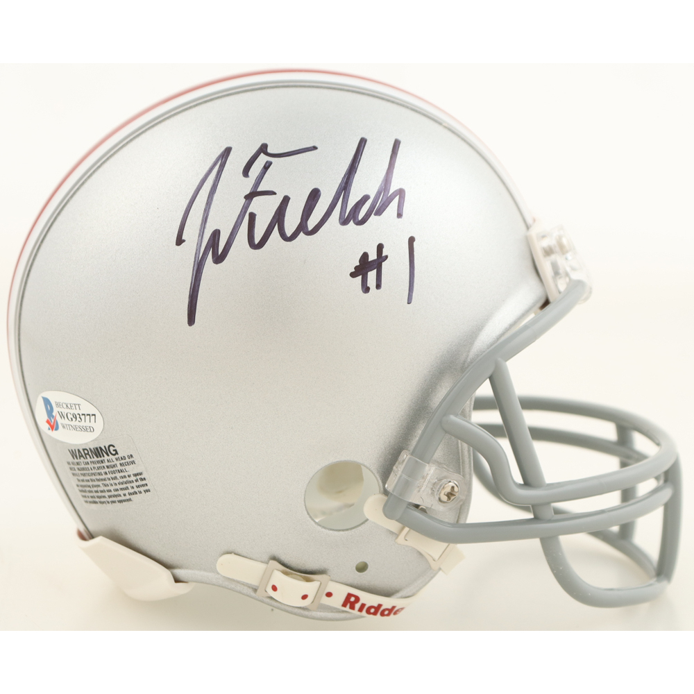Justin Fields Signed Ohio State Buckeyes Mini Helmet (Beckett) at PristineAuction.com