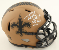 Drew Brees Signed Saints Salute To Service Alternate Speed Mini Helmet Inscribed "SB XLIV MVP" (Beckett) at PristineAuction.com