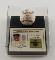 Enos Slaughter Signed LE ONL Baseball Display with Thumbprint (Beckett) at PristineAuction.com