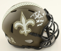 Drew Brees Signed Saints Salute To Service Alternate Speed Mini Helmet Inscribed "SB XLIV MVP" (Beckett) at PristineAuction.com