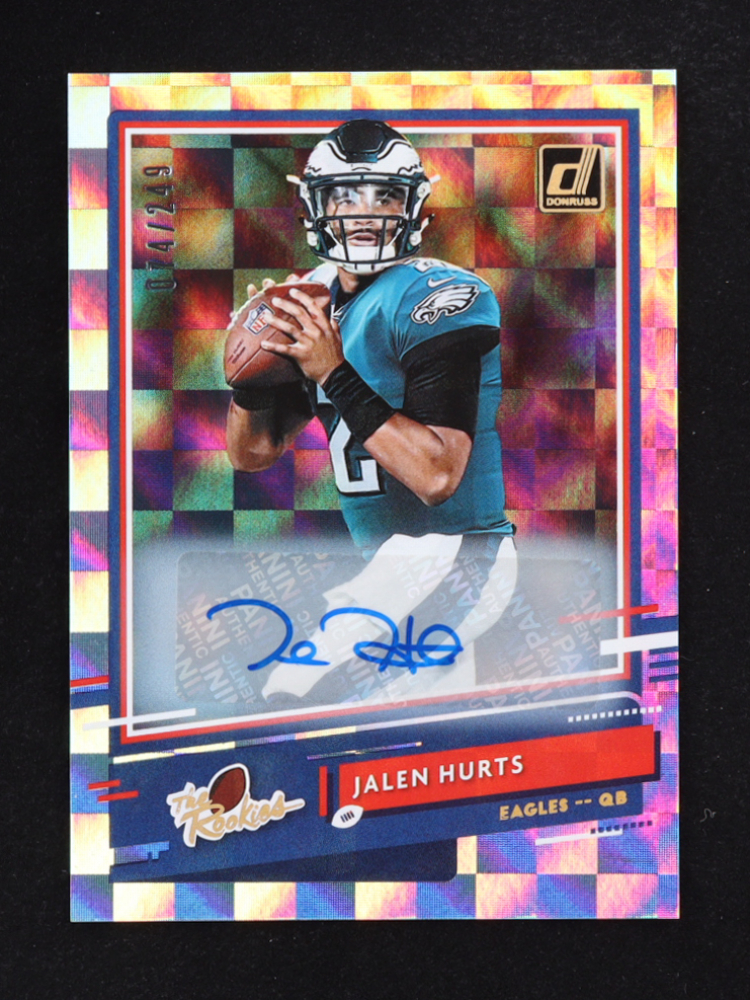 Jalen Hurts 2020 Donruss The Rookies Autographs #14 RC #74/249