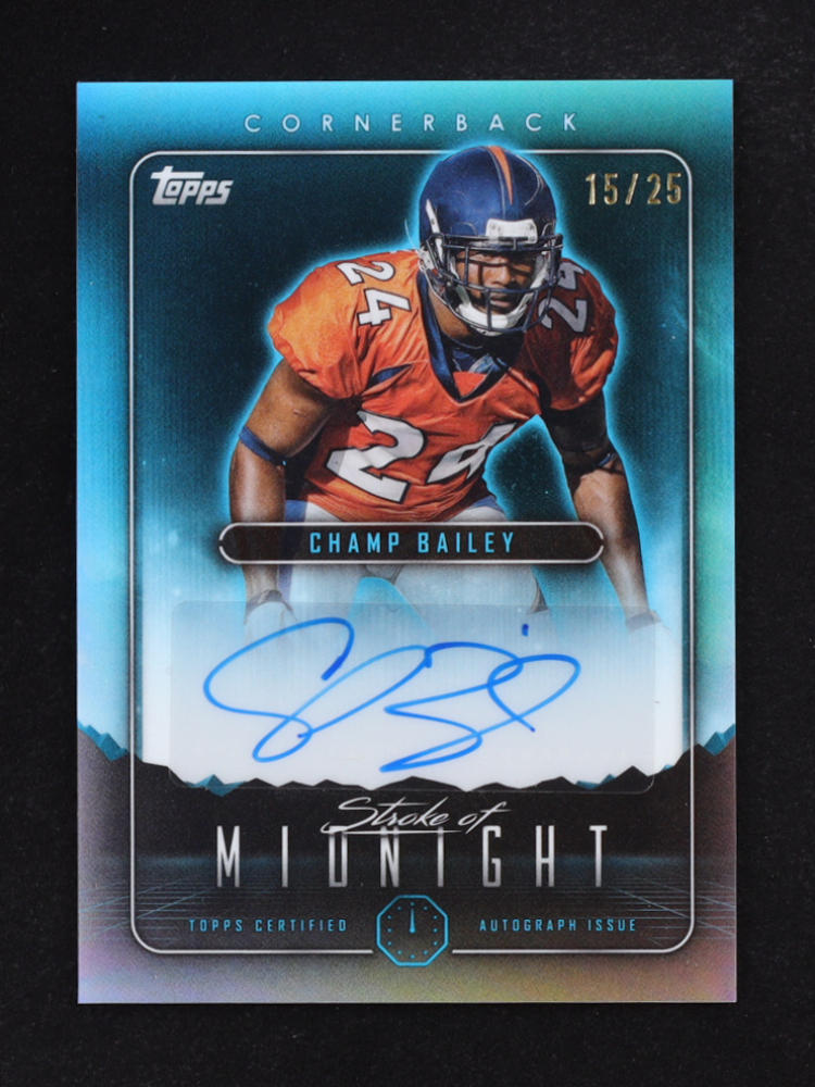 Champ Bailey 2024 Topps Midnight Stroke of Midnight Autographs Moonrise #SMA-CB #15/25