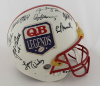 NFL QB Legends Full-Size Helmet Signed by (17) with Jim Plunkett, Johnny Unitas, Len Dawson (JSA) at PristineAuction.com