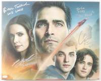 Superman & Lois Canvas Panel Signed By (4) with Bitsie Tulloch & Tyler Hoechlin with Multiple Inscriptions (JSA) at PristineAuction.com