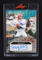 Jim Kelly 2025 Leaf Metal Independence Day Patriotic Autographs Mount Rushmore Super Prismatic #P-JK1 #1/1 at PristineAuction.com