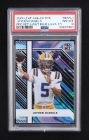 Jayden Daniels 2024 Leaf Collective Pro Set Light Blue Lava #BAFL1 #1/1 RC (PSA 8) at PristineAuction.com