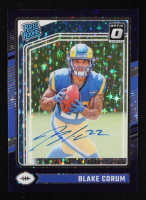 Blake Corum 2024 Donruss Optic Rated Rookies RPS Autographs Purple Stars #208 RC #17/42 at PristineAuction.com