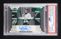 Ichiro Suzuki 2024 Leaf Ultimate Sports Signature Relics Game-Used Memorabilia Holo Green #USRI1 #2/2 (PSA Authentic | Auto 9) at PristineAuction.com