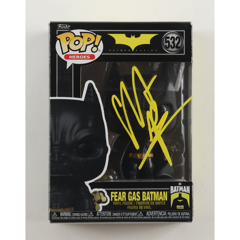 Christian Bale Signed "Batman Begins" #532 Fear Gas Batman Funko Pop! Vinyl Figure (Beckett) at PristineAuction.com