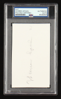 Warren Spahn Signed Index Card (PSA Authentic) at PristineAuction.com