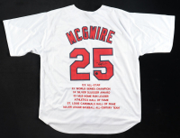 Mark McGwire Signed Career Highlight Statistics Jersey (Authentic Ink) at PristineAuction.com