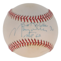 Maury Wills Signed ONL Baseball With Inscribed "MVP 62" (JSA) at PristineAuction.com