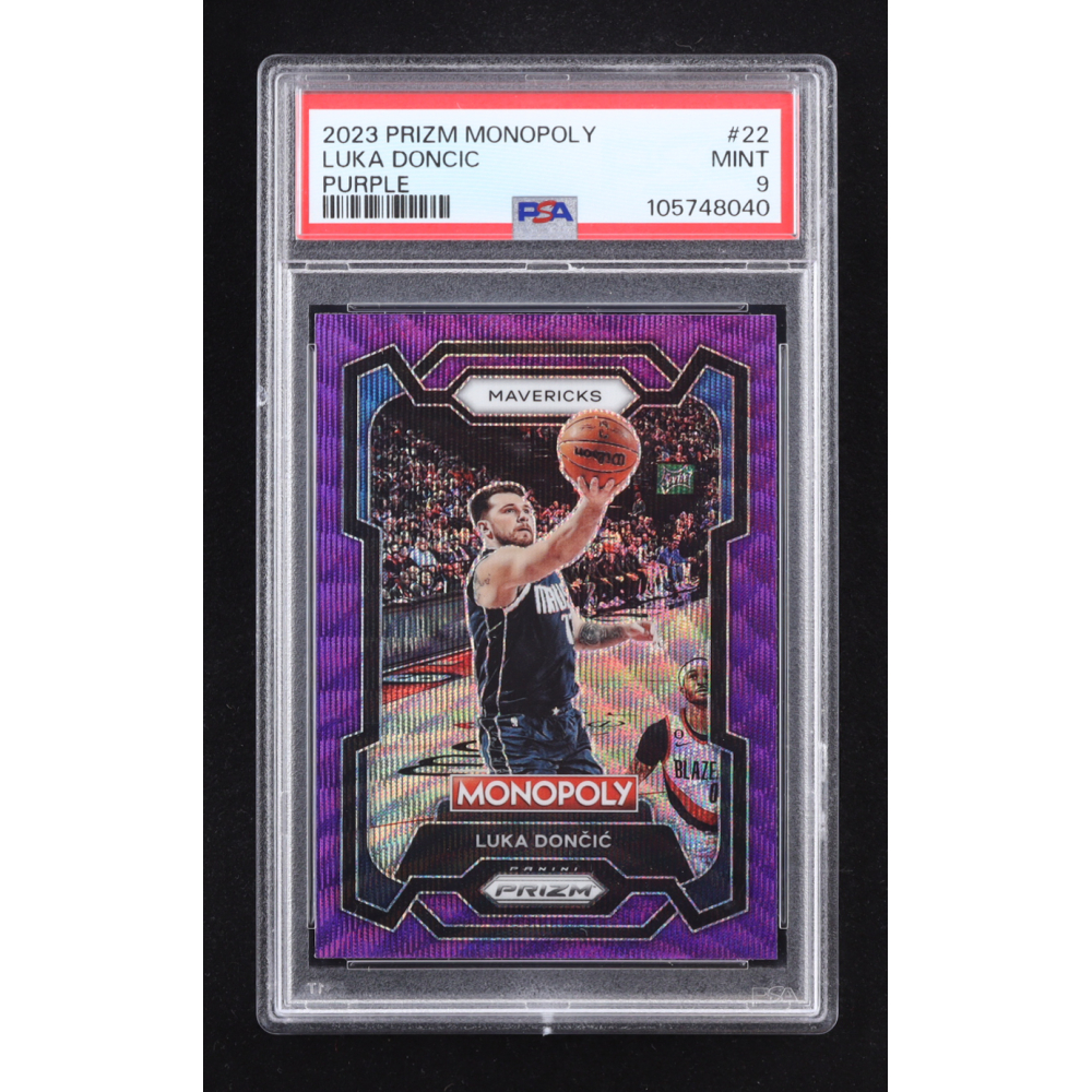 Luka Doncic 2023-24 Panini Prizm Monopoly Purple #22 (PSA 9) at PristineAuction.com