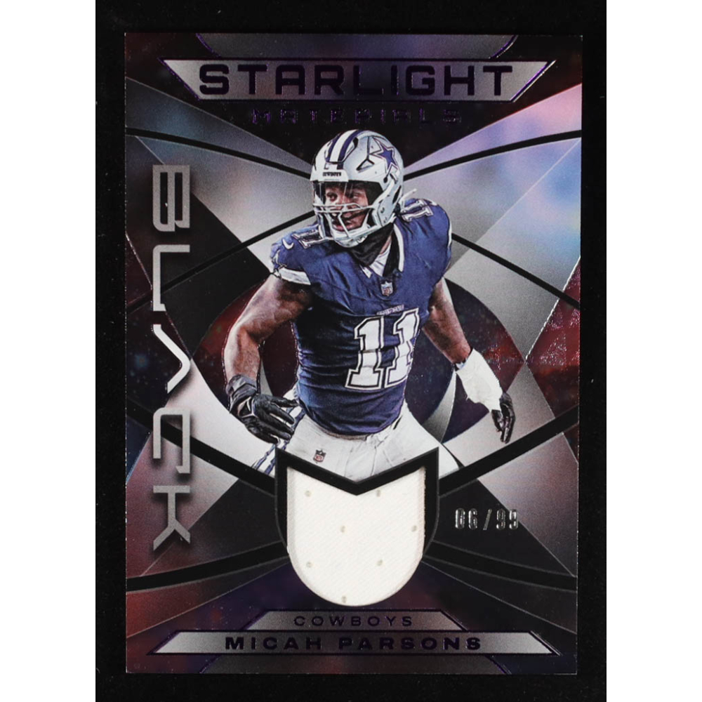 Micah Parsons 2024 Panini Black Starlight Materials Royal #9 #06/99 at PristineAuction.com
